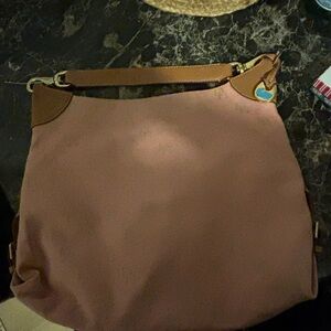 Dooney & Bourke Tan and Brown Shoulder Bag